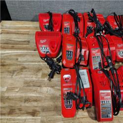 HOUSTON LOCATION - AS - IS MILWAUKEE BATTERY CHARGER PACK QTY - 14