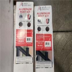 Phoenix Aria Railing 3 in. x 3 in. x 42 in. Black Powder Coated Aluminum Deck Post Kit Pallet (22-Posts)