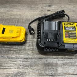 AS-IS DEWALT 20V MAX XR POWERSTACK Lithium-Ion Battery Starter Kit with 1.7Ah Battery and Charger