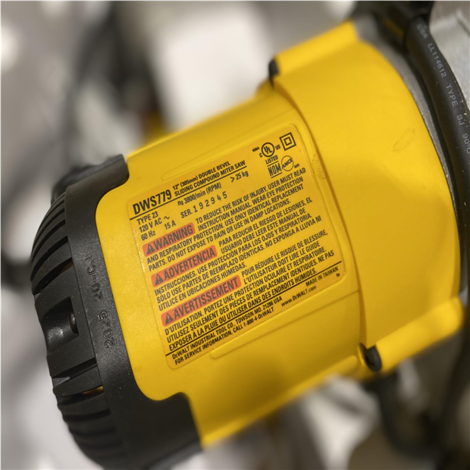 As-Is - DEWALT 15 Amp Corded 12 in. Double Bevel Sliding Compound Miter Saw