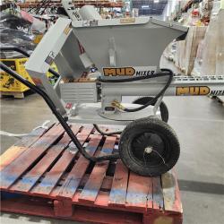 Dallas Location - As-Is MUDMIXER Feed Portable Electric Concrete, Cement and Mortar Mixer