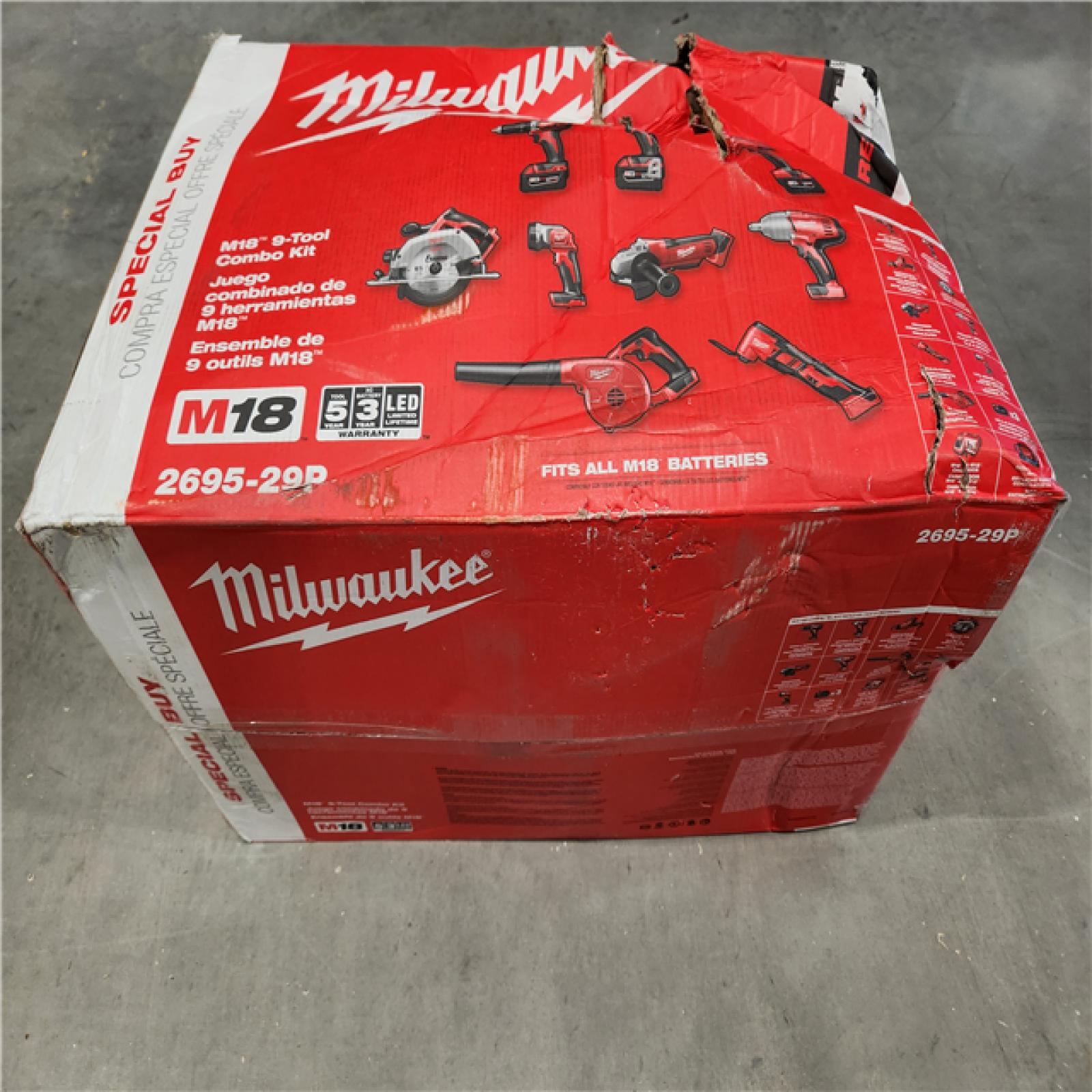 Milwaukee Tool M18 18V Lithium-Ion Cordless Combo Tool Kit (9-Tool