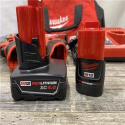 AS-IS Milwaukee FUEL 12-Volt Lithium-Ion Brushless Cordless Hammer Drill and Impact Driver Combo Kit