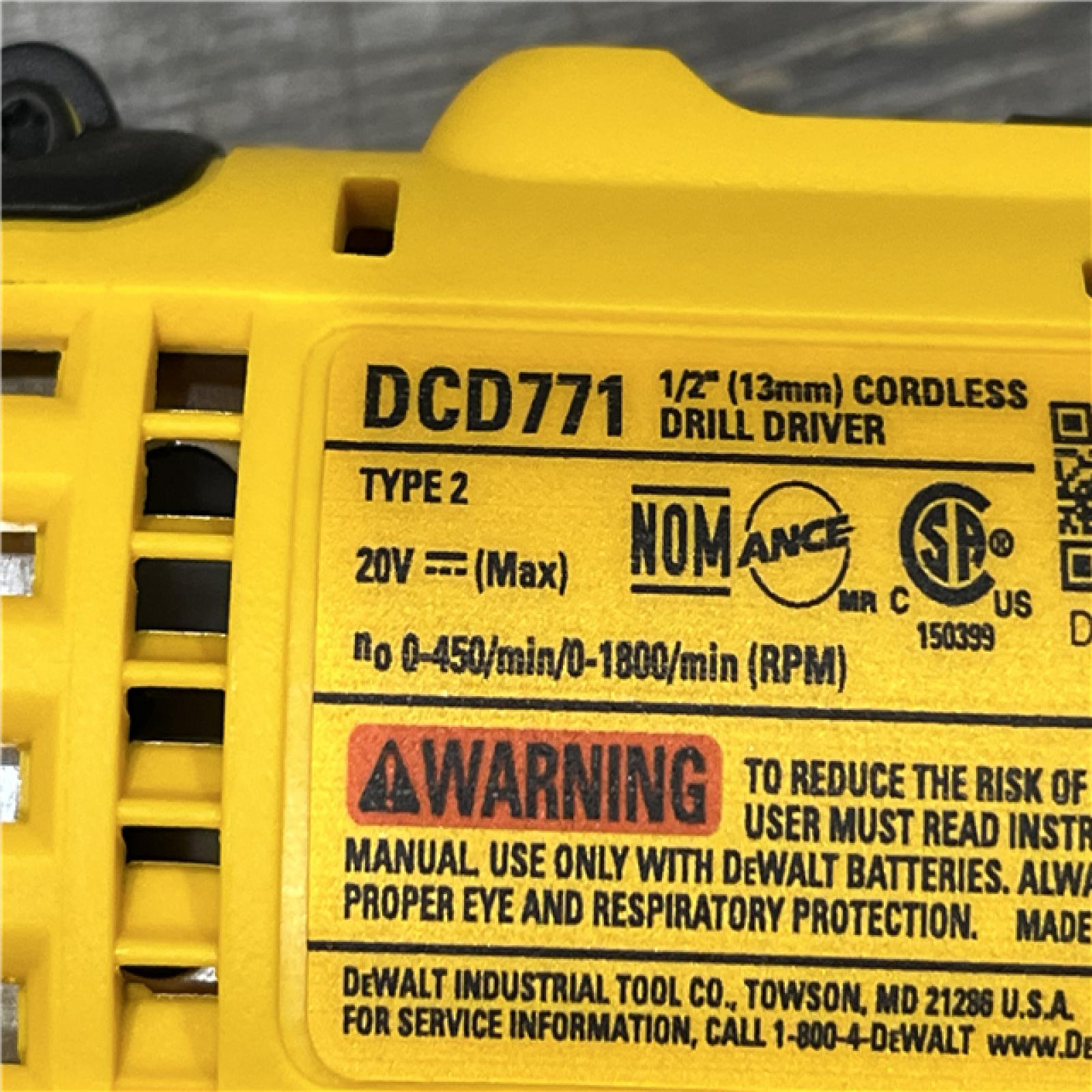 AS-IS DEWALT 20V MAX Cordless 1/2 in. Drill/Driver Kit