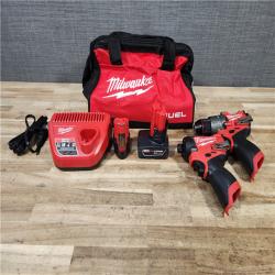 HOUSTON LOCATION - AS - IS Milwaukee FUEL 12-Volt Lithium-Ion Brushless Cordless Hammer Drill and Impact Driver Combo Kit