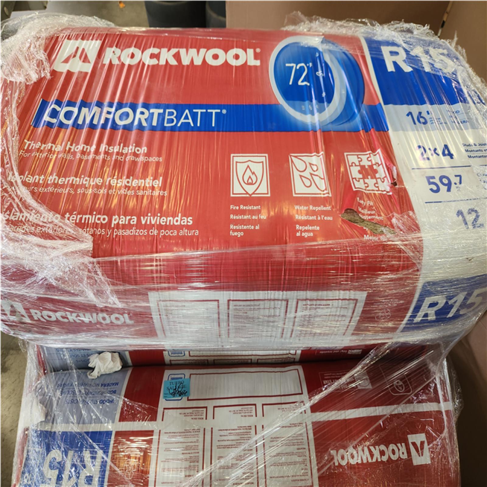 Phoenix 5 ROCKWOOL R-15 Comfortbatt 3-1/2 in. x 15 in. x 47 in. Fire Resistant Stone Wool Insulation Batt (238 sq. ft.)