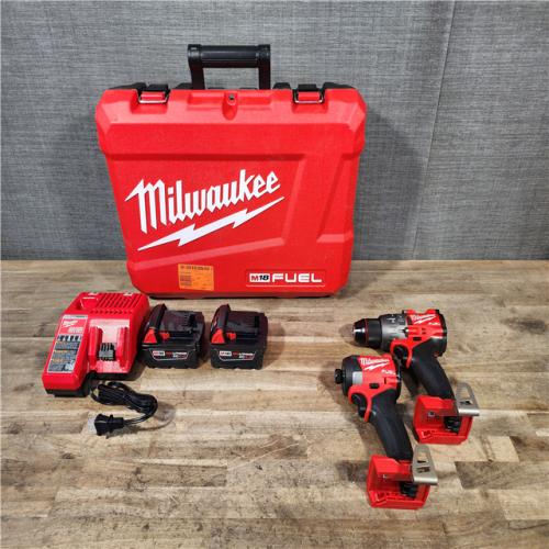HOUSTON LOCATION - AS-IS (APPEARS LIKE NEW) Milwaukee FUEL 18V Lithium-Ion Brushless Cordless Hammer Drill and Impact Driver Combo Kit