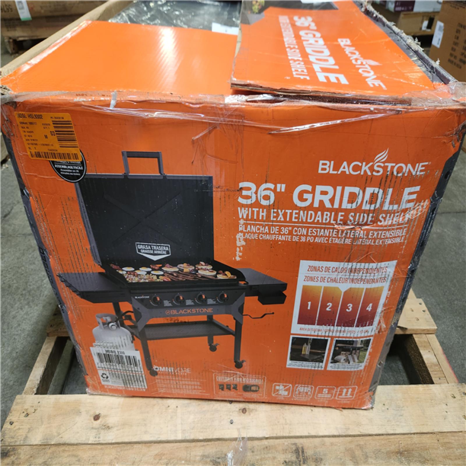 Phoenix NEW Blackstone 4-Burner Liquid Propane Outdoor Griddle with Hood in Black