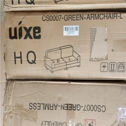Phoenix AS-IS Uixe 118 in. Square Arm 3-Piece Corduroy Upholstered U-Shaped Sectional Sofa in. Green