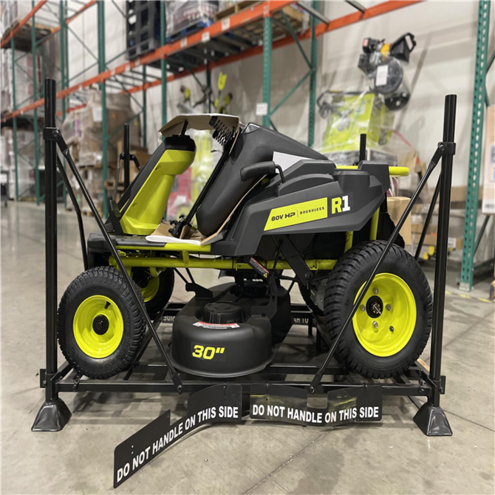 DALLAS LOCATION- RYOBI R1 80V HP Cordless Electric 30 in. Riding Lawn Mower