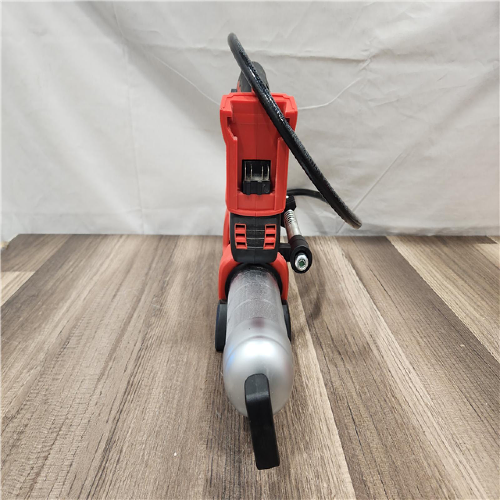 AS-IS- Milwaukee Tool 10 000 PSI 14 Oz Battery-Operated Grease Gun - 48 Flexible Hose  31 Strokes/oz