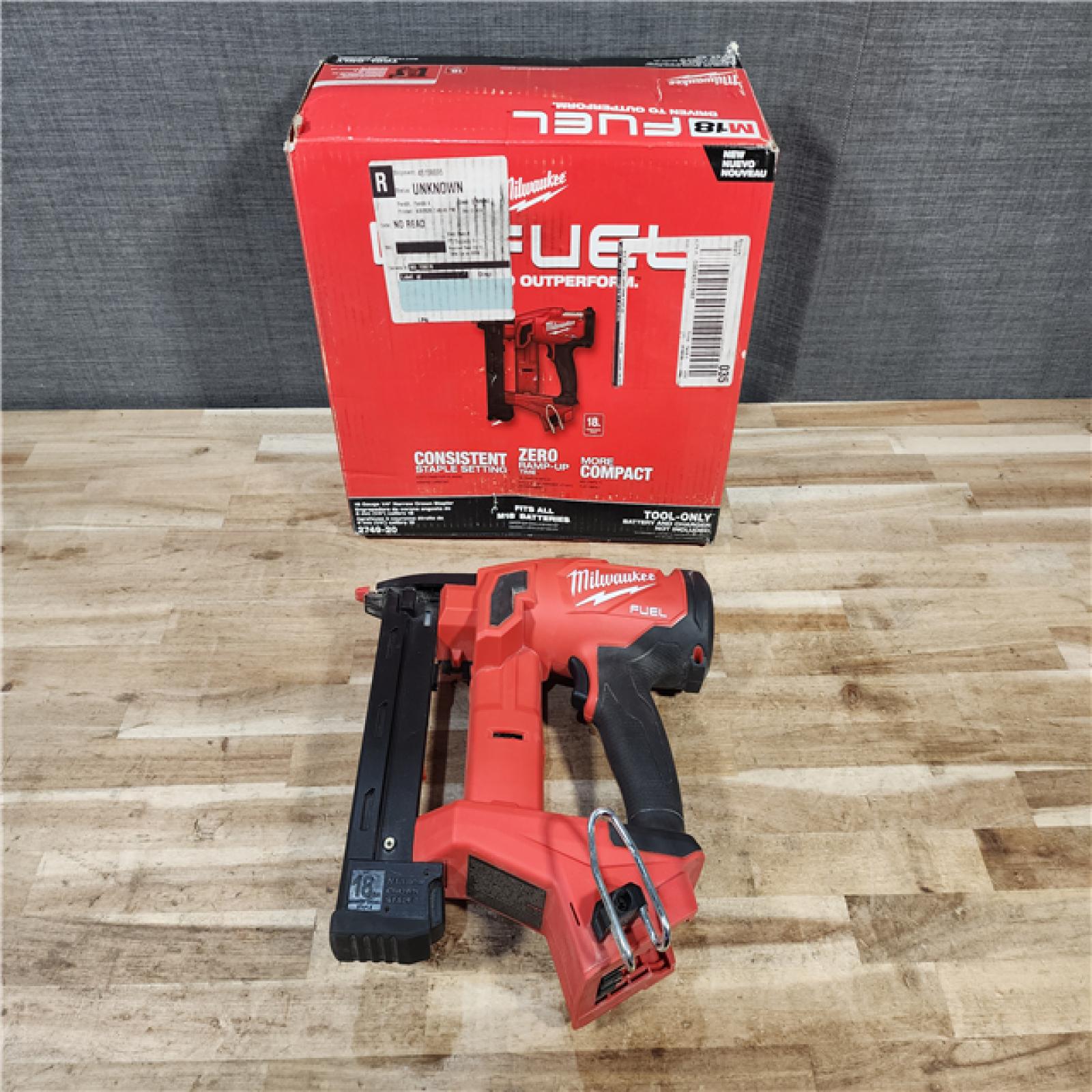 HOUSTON LOCATION - AS-IS Milwaukee FUEL 18-Volt Lithium-Ion Brushless Cordless 18-Gauge 1/4 in. Narrow Crown Stapler (Tool-Only)