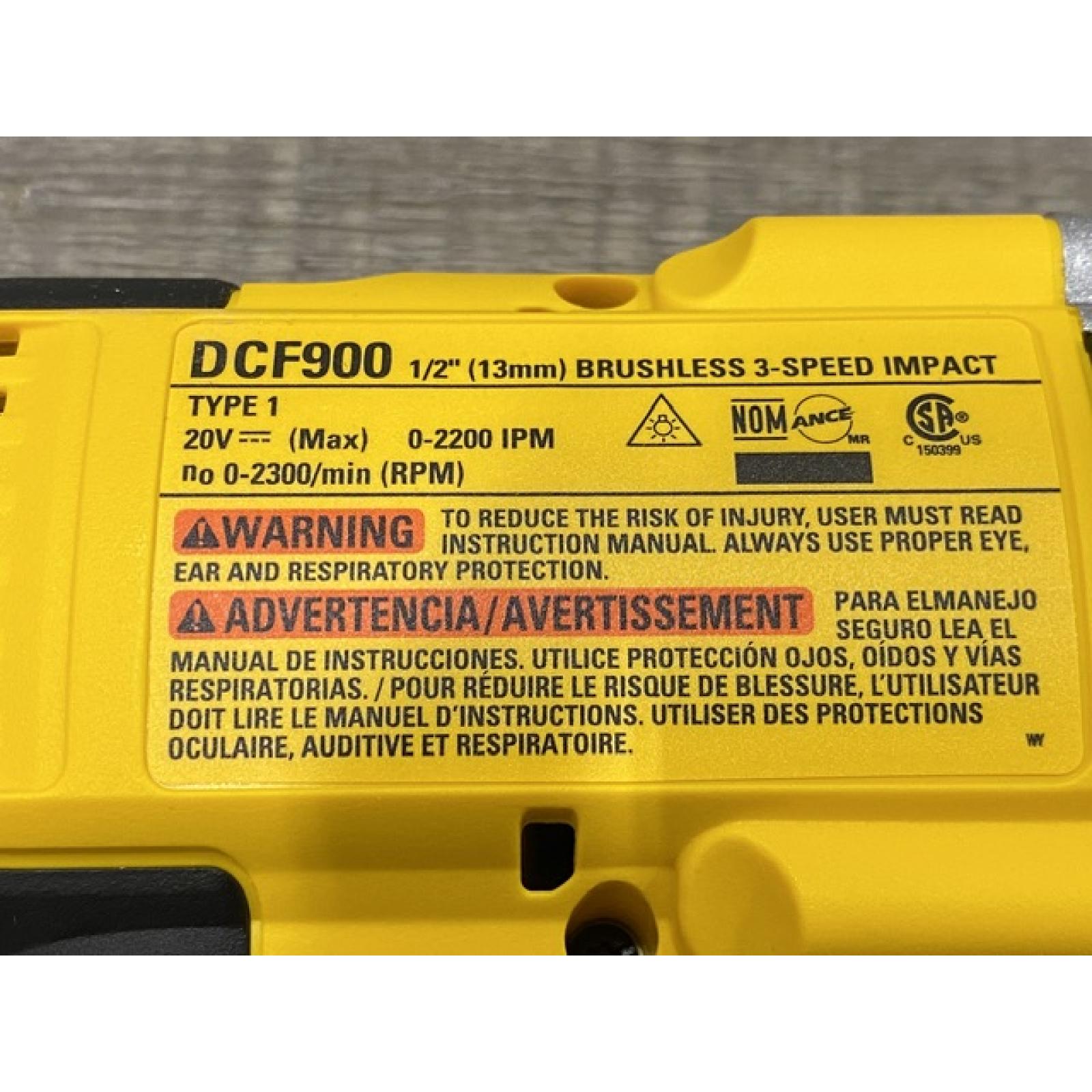 AS-IS DEWALT 20V MAX Lithium-Ion Cordless 1/2 in. Impact Wrench Kit