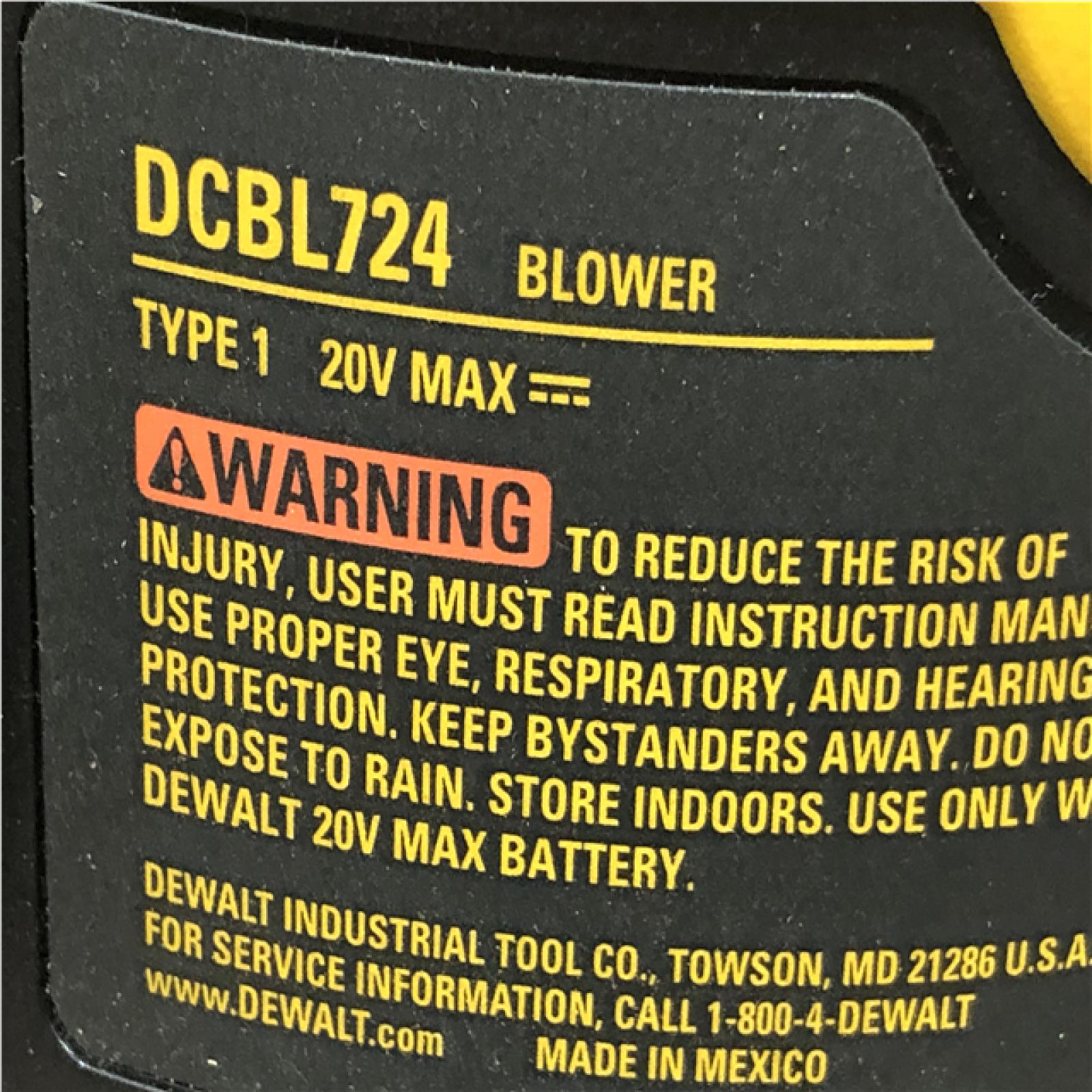 AS-IS DEWALT 20V MAX XR 550 CFM 133 MPH Cordless Battery Powered Blower (Tool-Only)