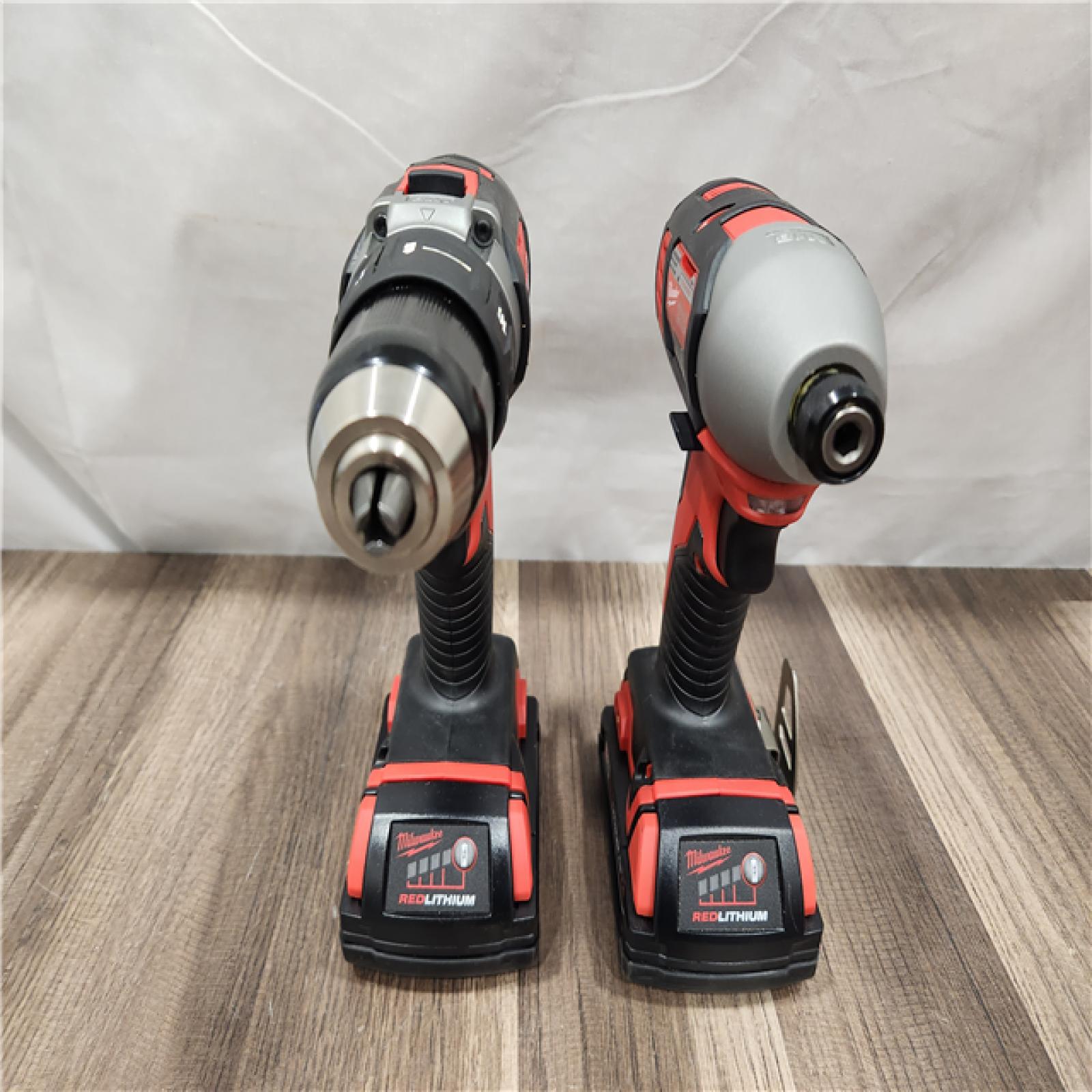 AS-IS- Milwaukee 18V Cordless Brushed 2-Tool Drill/Driver and Impact Driver Kit