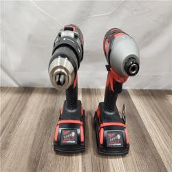 AS-IS- Milwaukee 18V Cordless Brushed 2-Tool Drill/Driver and Impact Driver Kit