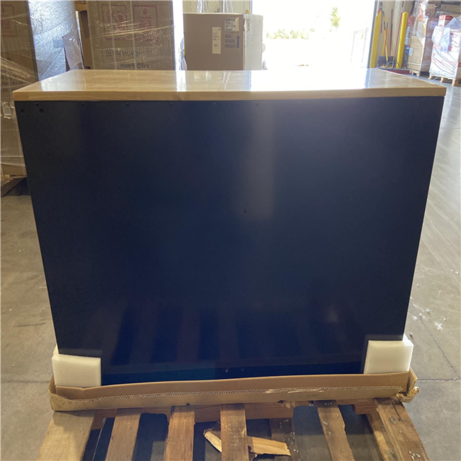 DALLAS LOCATION - Husky Modular Tool Storage 52 in. W x 20 in. D Standard Duty Black Mobile Workbench Cabinet