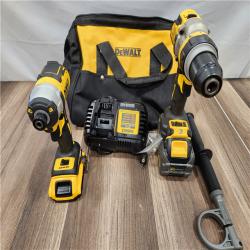 AS-IS - DEWALT 20V MAX Cordless Brushless Hammer Drill/Driver 2 Tool Combo Kit with FLEXVOLT ADVANTAGE