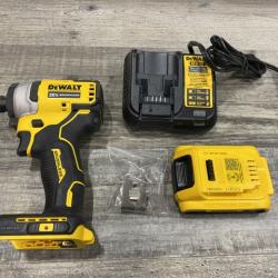 AS-IS DEWALT Atomic 20V Max Lithium-Ion Brushless Cordless Compact 1/4 in. Impact Driver Kit