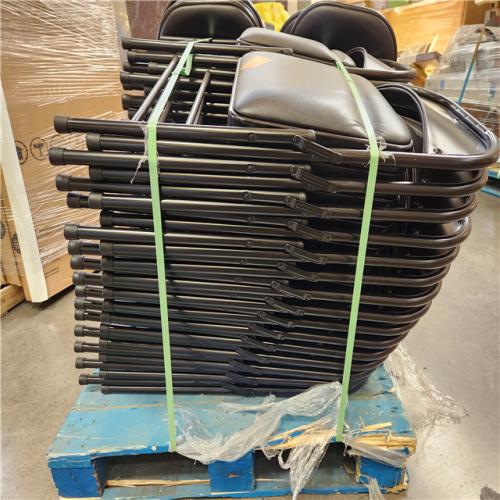 Phoenix Location HDX Black Vinyl Padded Steel Frame Folding Chair Pallet (36-Chairs)