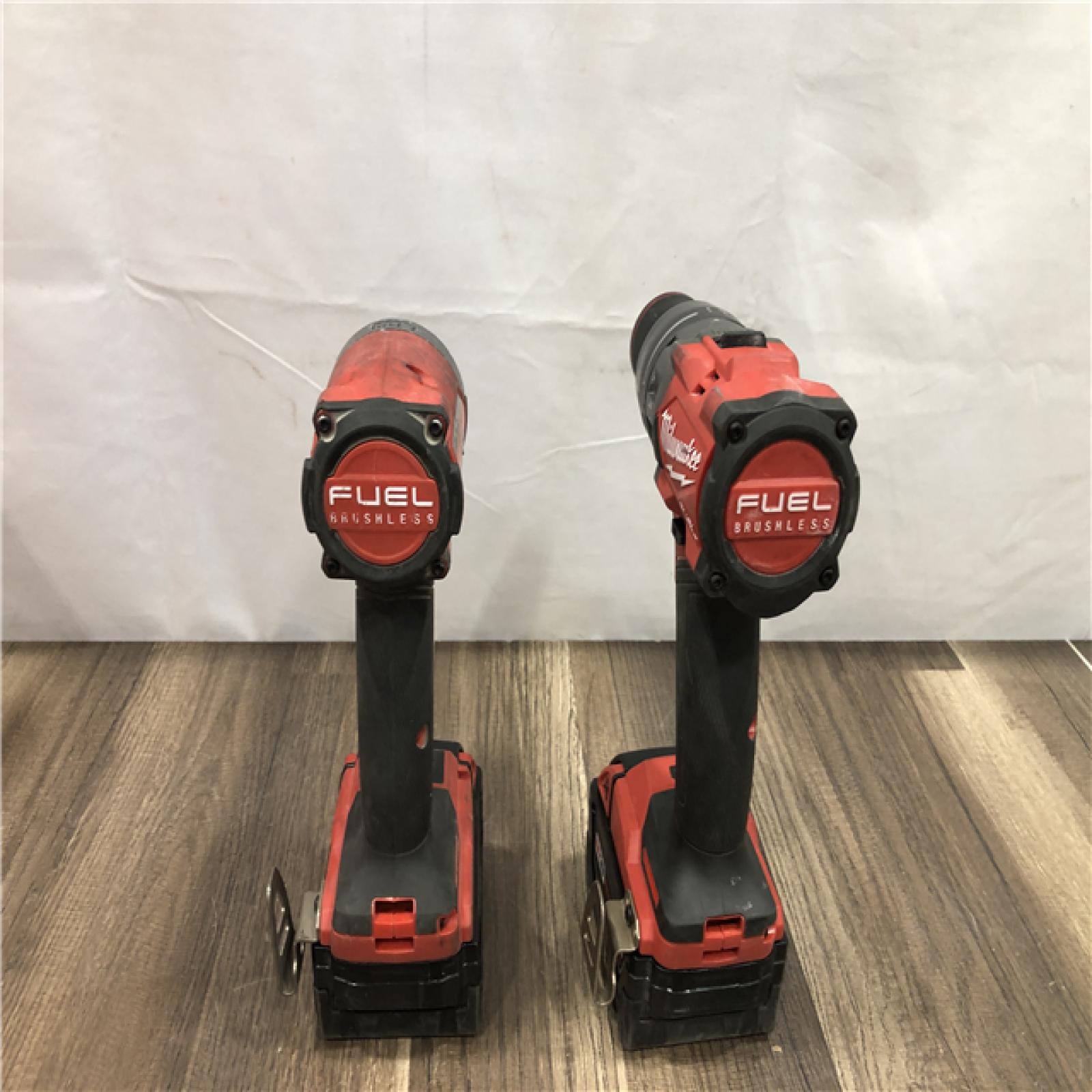 AS-IS Milwaukee FUEL 18V Lithium-Ion Brushless Cordless Hammer Drill and Impact Driver Combo Kit