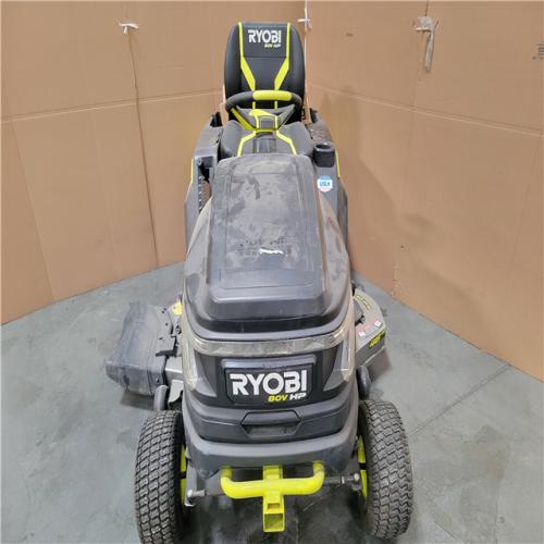 CALIFORNIA AS-IS RYOBI 80V HP BRUSHLESS RIDING MOWER