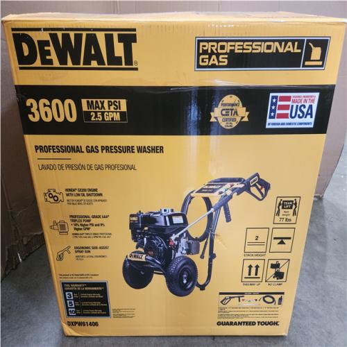 Phoenix NEW DEWALT 3600 PSI 2.5 GPM Gas Pressure Washer with Honda GX200 Engine  Heavy-Duty Commercial Cold Water Power Cleaner (NO ACCESSORIES)