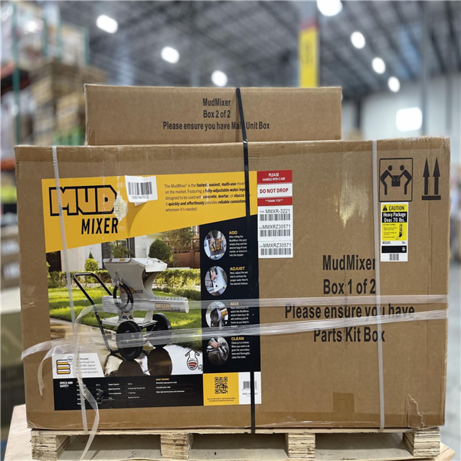 DALLAS LOCATION - MUDMIXER Continuous Feed Portable Electric Concrete  Cement and Mortar Mixer