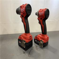 AS-IS - Milwaukee M18 18-Volt Lithium-Ion Brushless Cordless Compact Hammer Drill/Impact Combo Kit