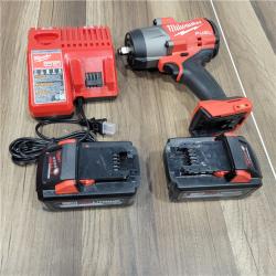 AS-IS Milwaukee M18 FUEL 18V Lithium-Ion Brushless Cordless 1/2 in. Impact Wrench W/(2) 6 Ah FORGE Batteries
