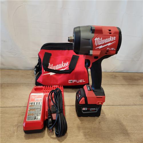 AS-IS- Milwaukee FUEL 18V Lithium-Ion Brushless Cordless 1/2 in. Impact Wrench w/Friction Ring Kit