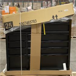 DALLAS LOCATION- HUSKY Heavy-Duty 52 in. 9-Drawer Matte Black Rolling Tool Cabinet