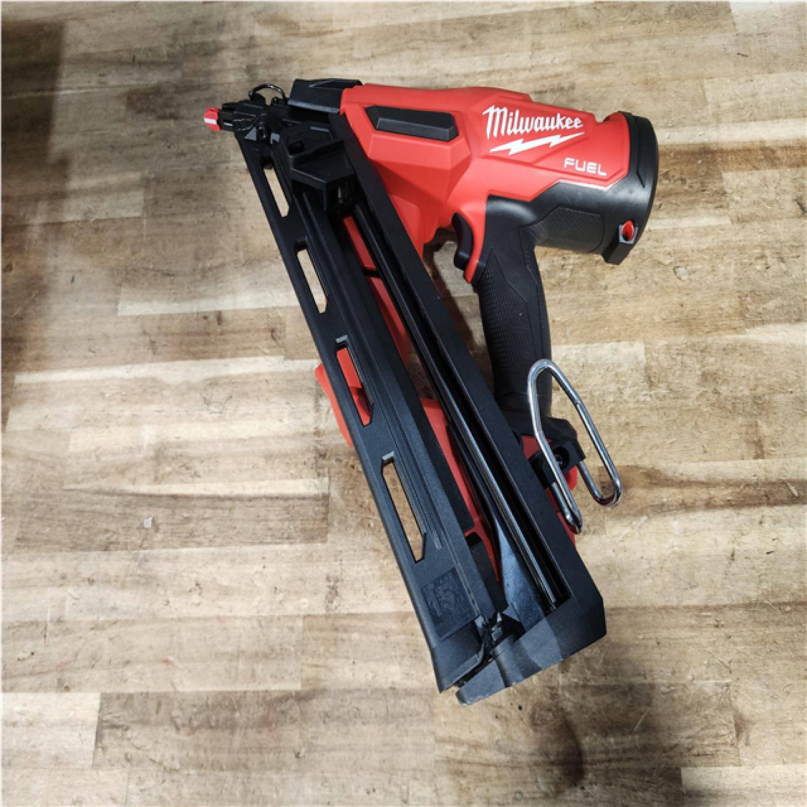Houston Location AS-IS Milwaukee FUEL 18V Lithium-Ion Brushless Cordless Gen II 15-Gauge Angled Nailer (Tool-Only)