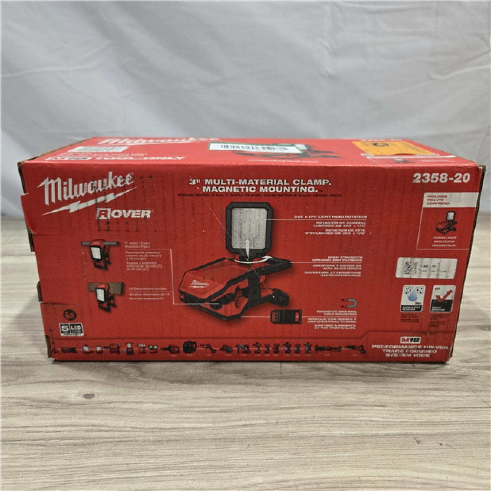 NEW! - Milwaukee M18 ROVER Clamping Flood Light