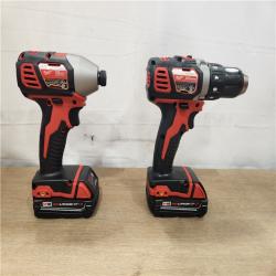 AS-IS- Milwaukee M18 Brushed Cordless (2-Tool) Drill/Driver and Impact Driver Kit