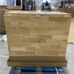 DALLAS LOCATION - Husky Tool Storage 46 in. W x 51 in. D Standard Duty Gloss White Mobile Workbench Cabinet with Solid Wood Top