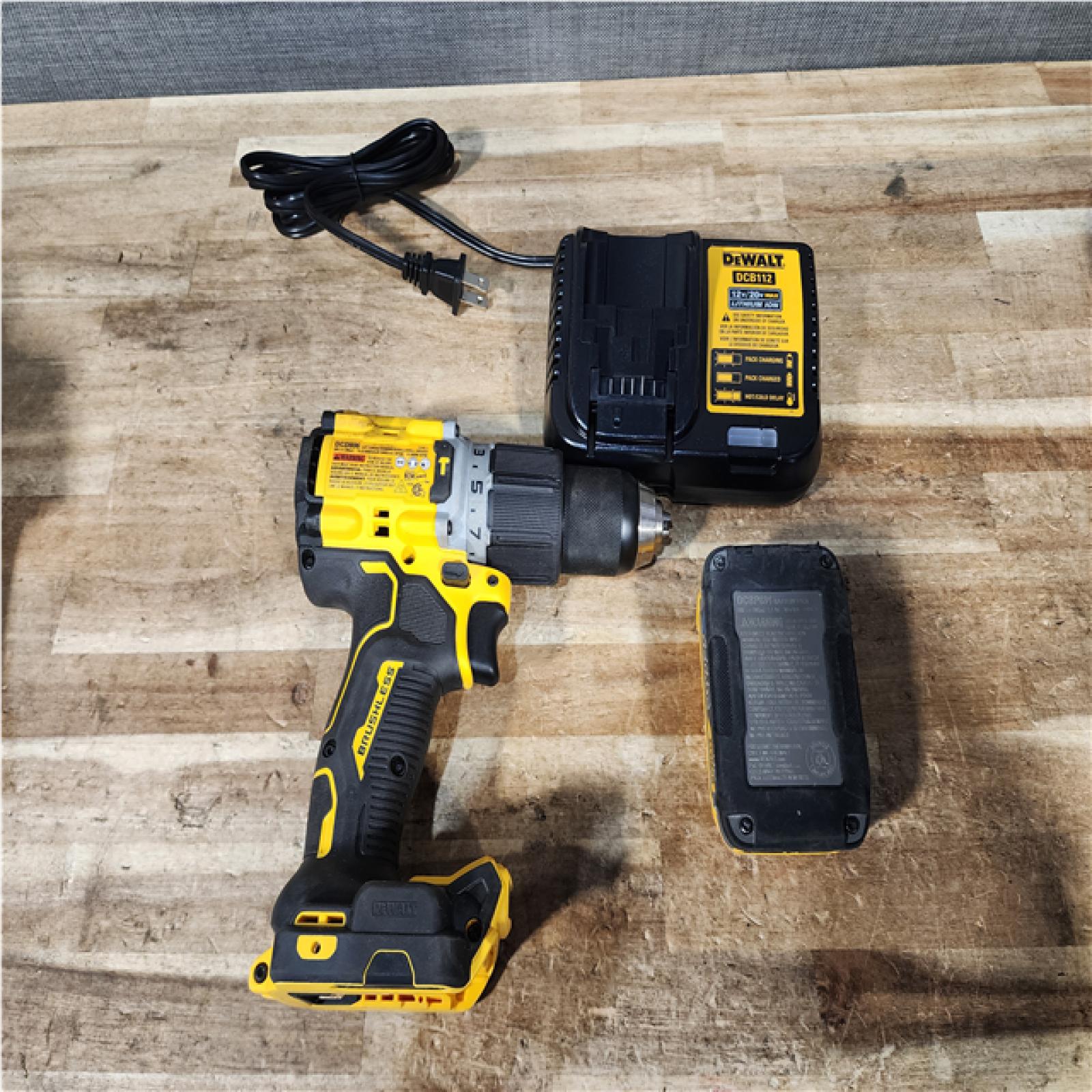 Houston Location AS-IS DeWalt ATOMIC Drill and Battery and Charger