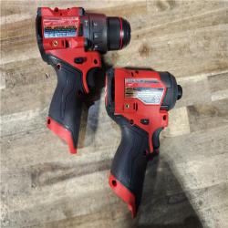 HOUSTON LOCATION - AS-IS Milwaukee FUEL 12-Volt Lithium-Ion Brushless Cordless Hammer Drill and Impact Driver Combo Kit