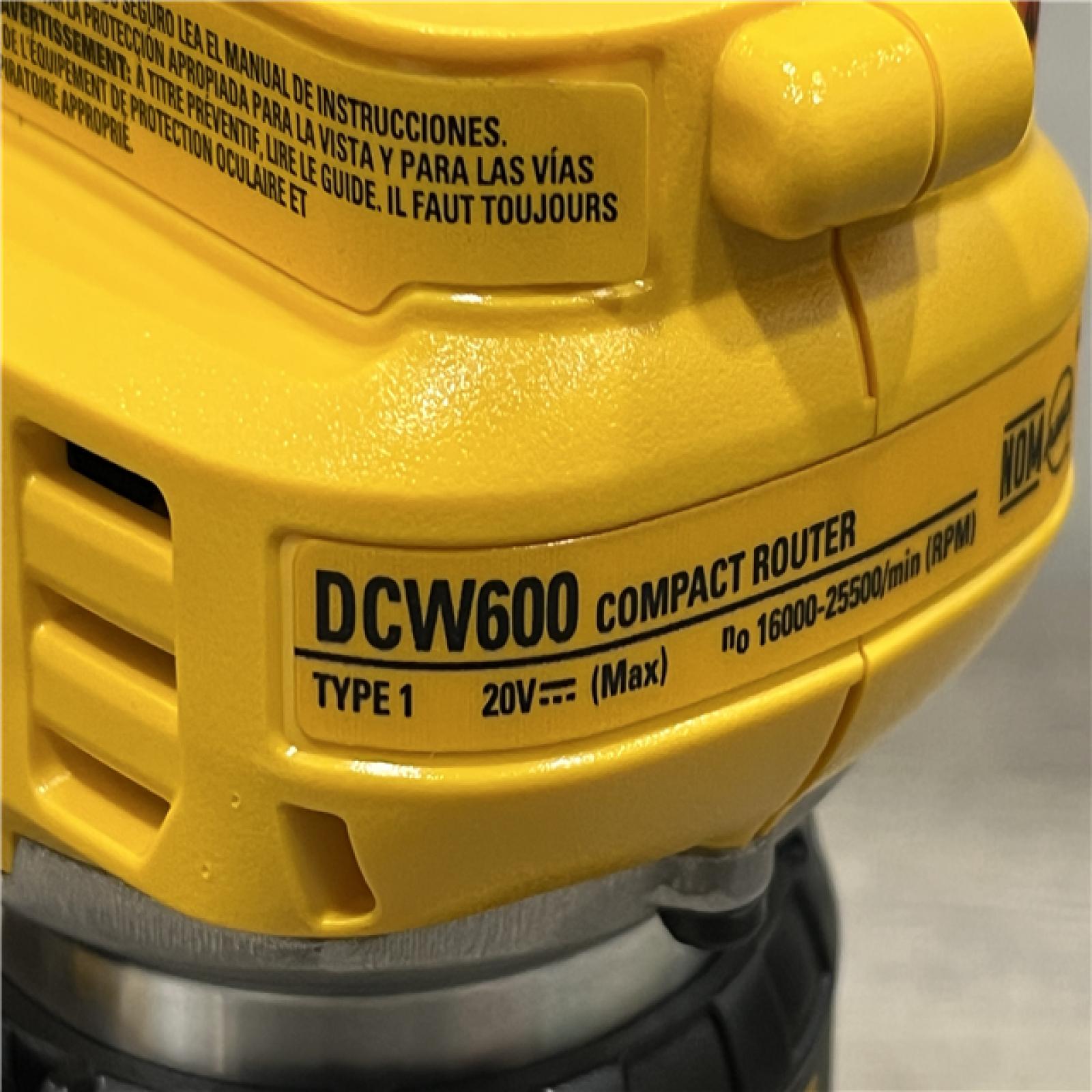 AS-IS DEWALT 20V MAX XR Cordless Brushless Fixed Base Compact Router (Tool Only)
