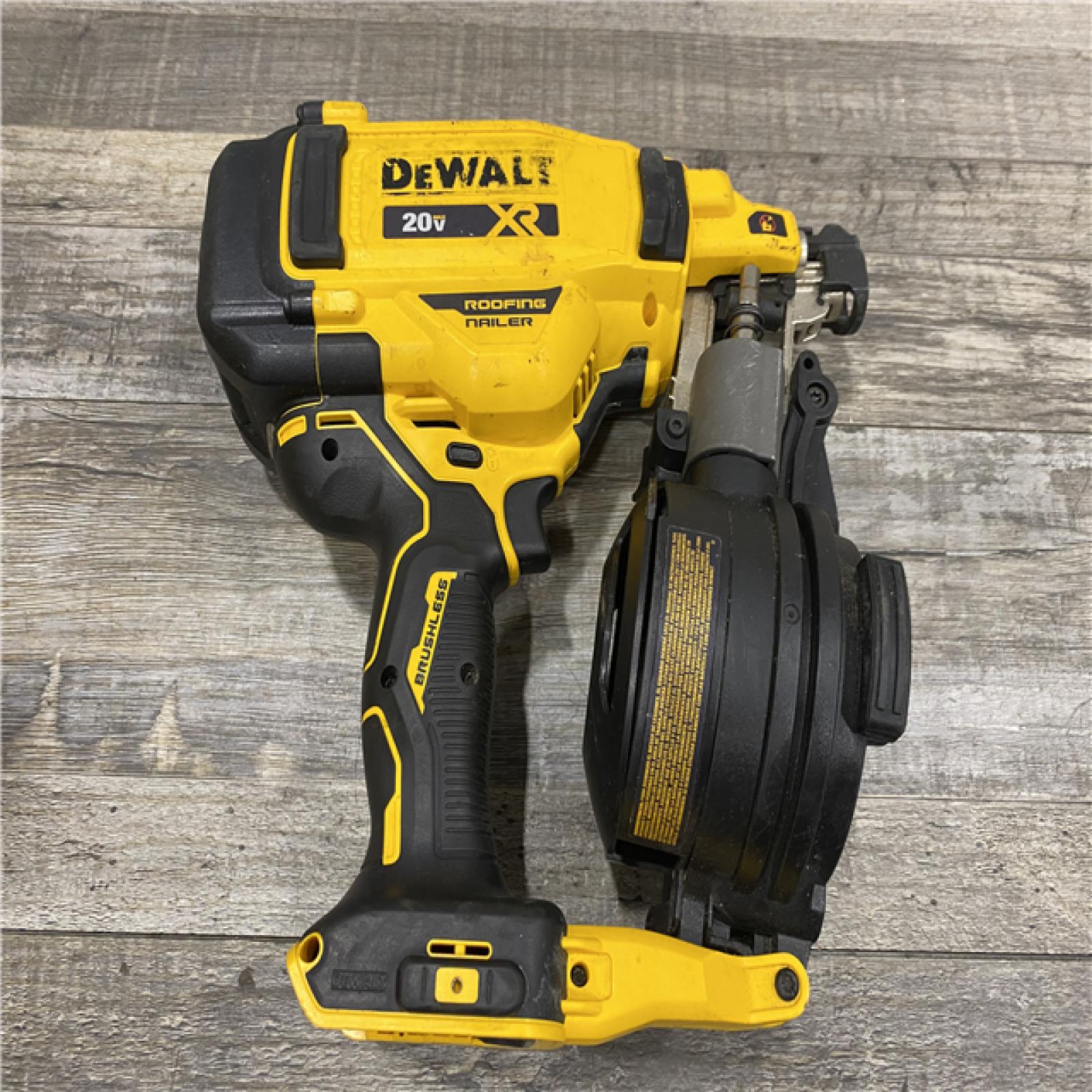 AS-IS DEWALT 20V MAX 15-Degree Electric Cordless Roofing Nailer (Tool Only)