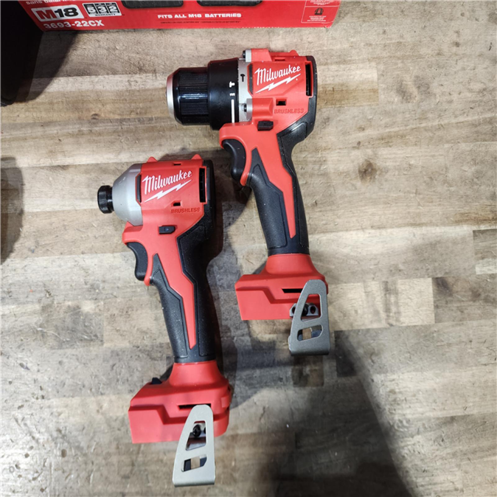HOUSTON LOCATION - AS-IS Milwaukee M18 Compact Brushless 2-Tool Combo Kit