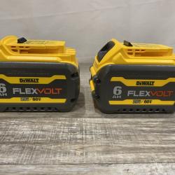AS-IS DEWALT FLEXVOLT 20V/60V MAX Lithium-Ion 6.0Ah Battery Pack (2 Pack)
