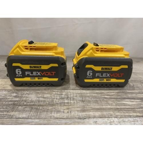AS-IS DEWALT FLEXVOLT 20V/60V MAX Lithium-Ion 6.0Ah Battery Pack (2 Pack)