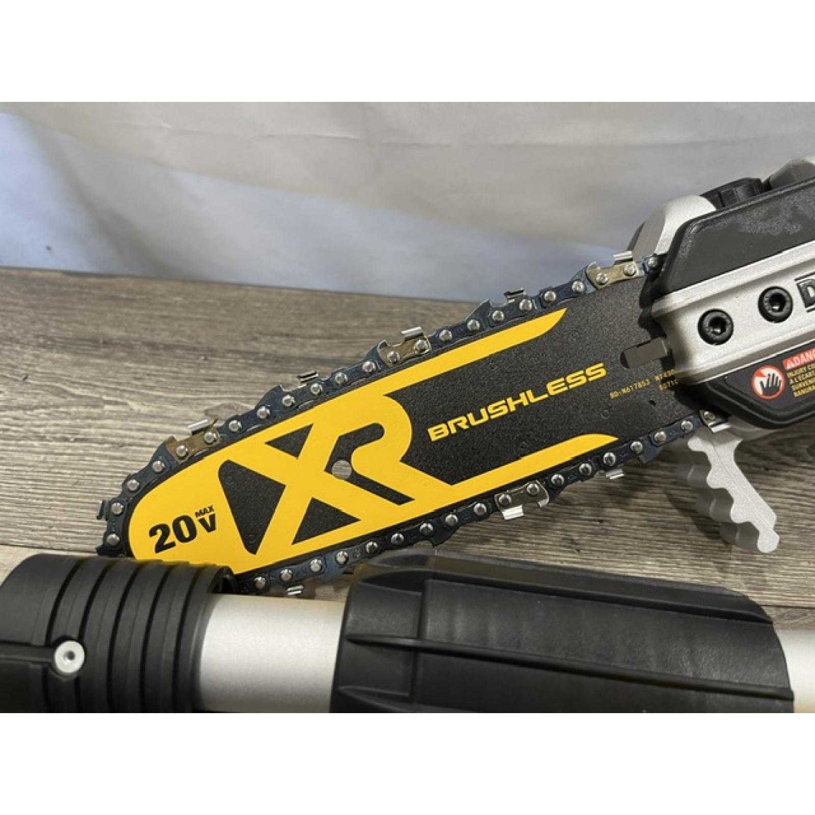 AS-IS DEWALT 20V MAX Cordless Lithium-Ion Pole Saw and Pole Hedge Trimmer Combo Kit