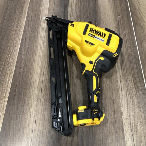 AS-IS DEWALT 20V MAX XR Lithium-Ion Cordless 15-Gauge Angled Finish Nailer (Tool Only)