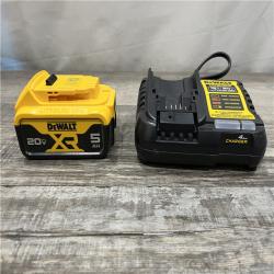 AS-IS DEWALT 20V MAX Lithium-Ion 5.0 Ah Battery and Charger