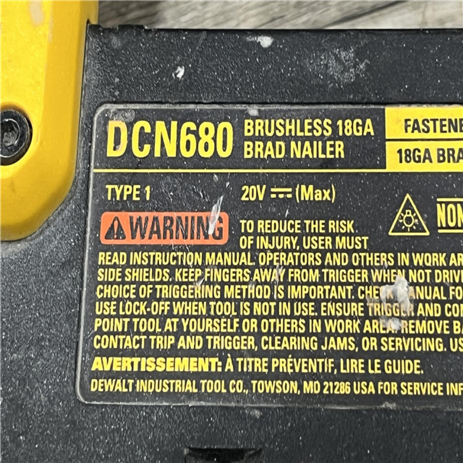AS-IS DEWALT 20V MAX XR Lithium-Ion Electric Cordless 18-Gauge Brad Nailer (Tool Only)