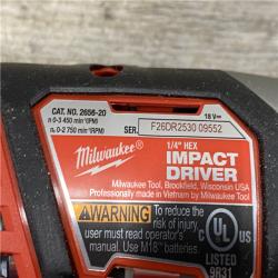 AS-IS Milwaukee 18V Lithium-Ion Cordless 1/4 in. Impact Driver Kit