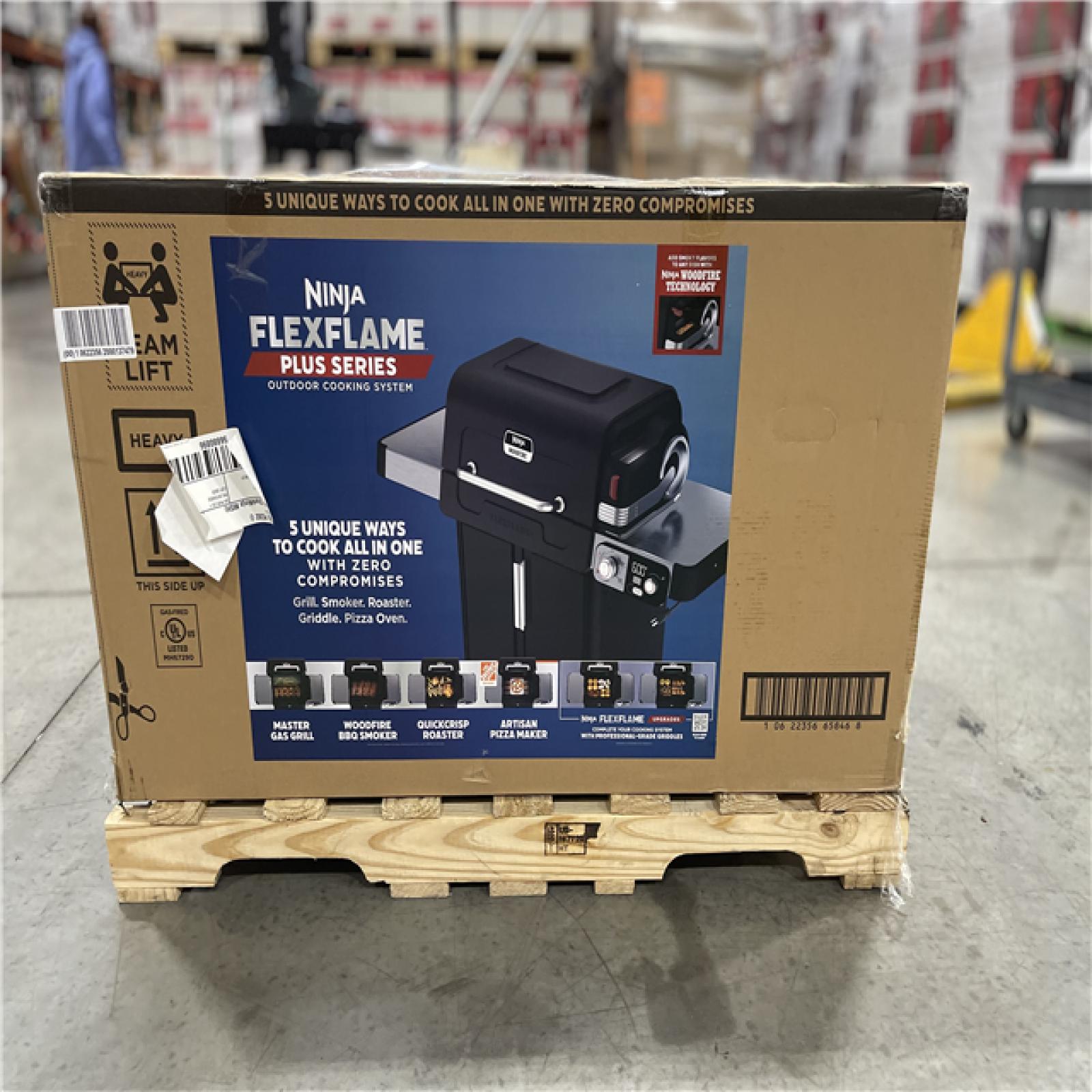 DALLAS LOCATION- NINJA FlexFlame  3-Burner Outdoor 5-in-1 Propane and Electric Grill