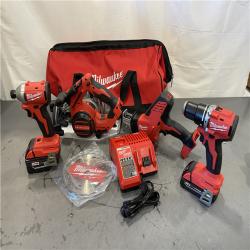 AS-IS - Milwaukee M18 18-Volt Lithium-Ion Brushless Cordless Combo Kit (4-Tool)